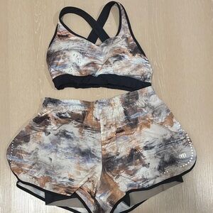 Women's Athletic Shorts - Abstract Pattern